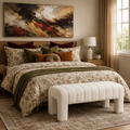 Upholstered Bouclé Accent Bench