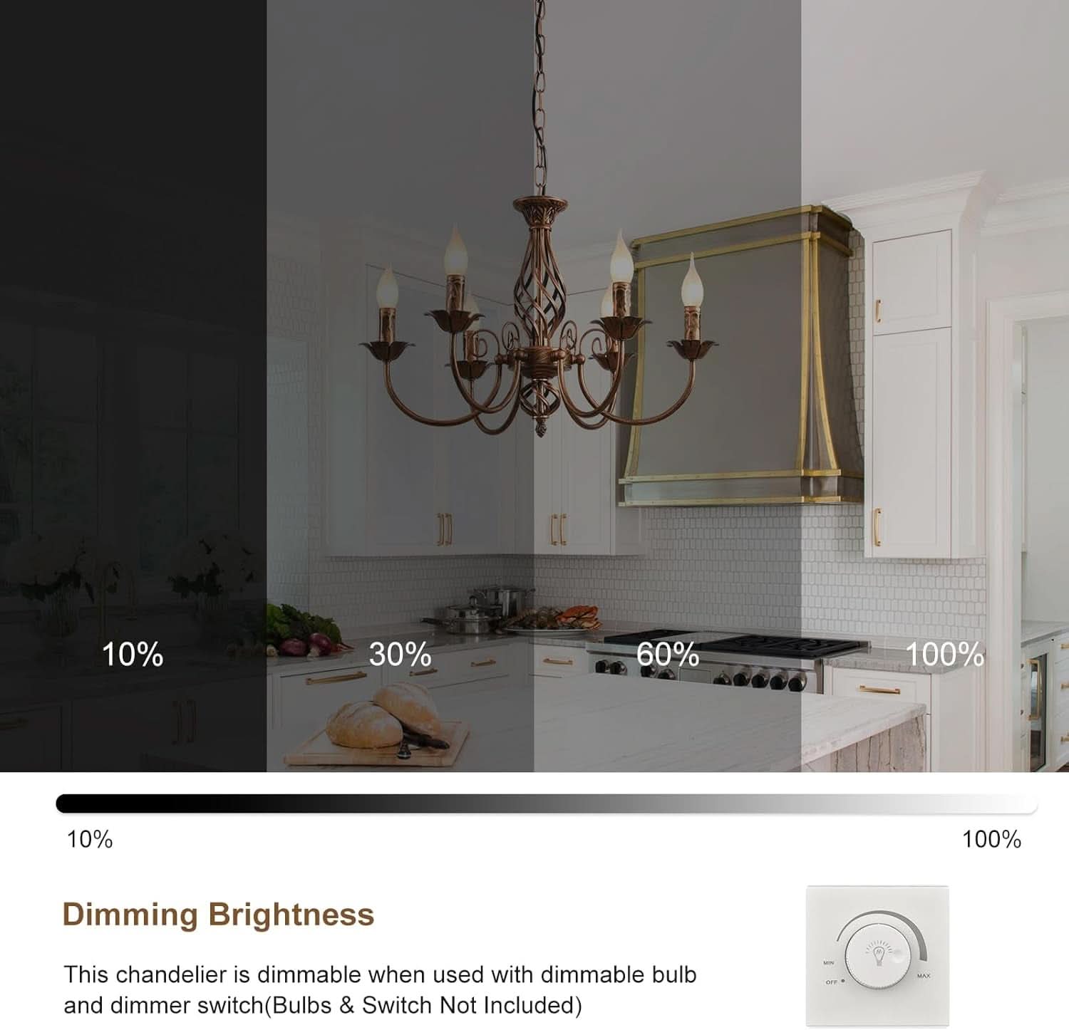 Bronzed Heritage Chandelier