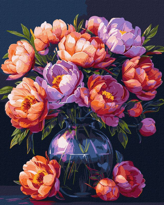 The Luxury of Flowers Painting by Numbers Kit