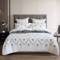 Stone Washed Tufted Quilt Cover Set