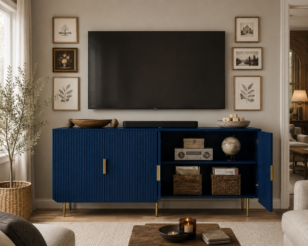 Modern Farmhouse Fluted Sideboard