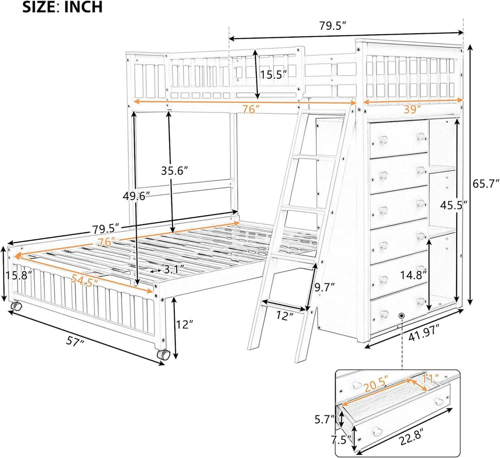Twin Over Full Bunk Bed
