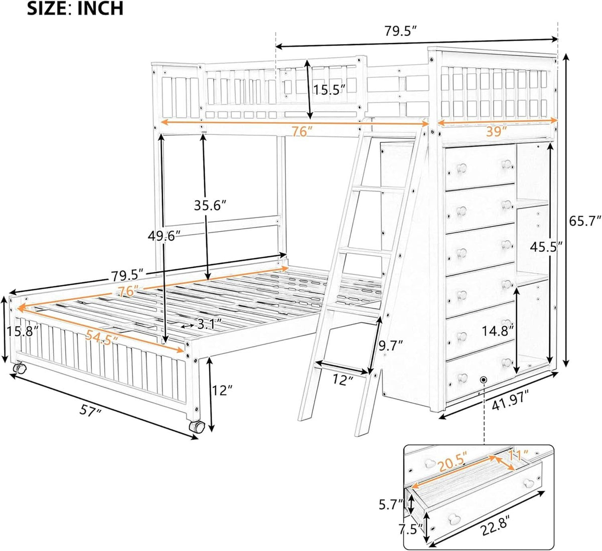 Twin Over Full Bunk Bed