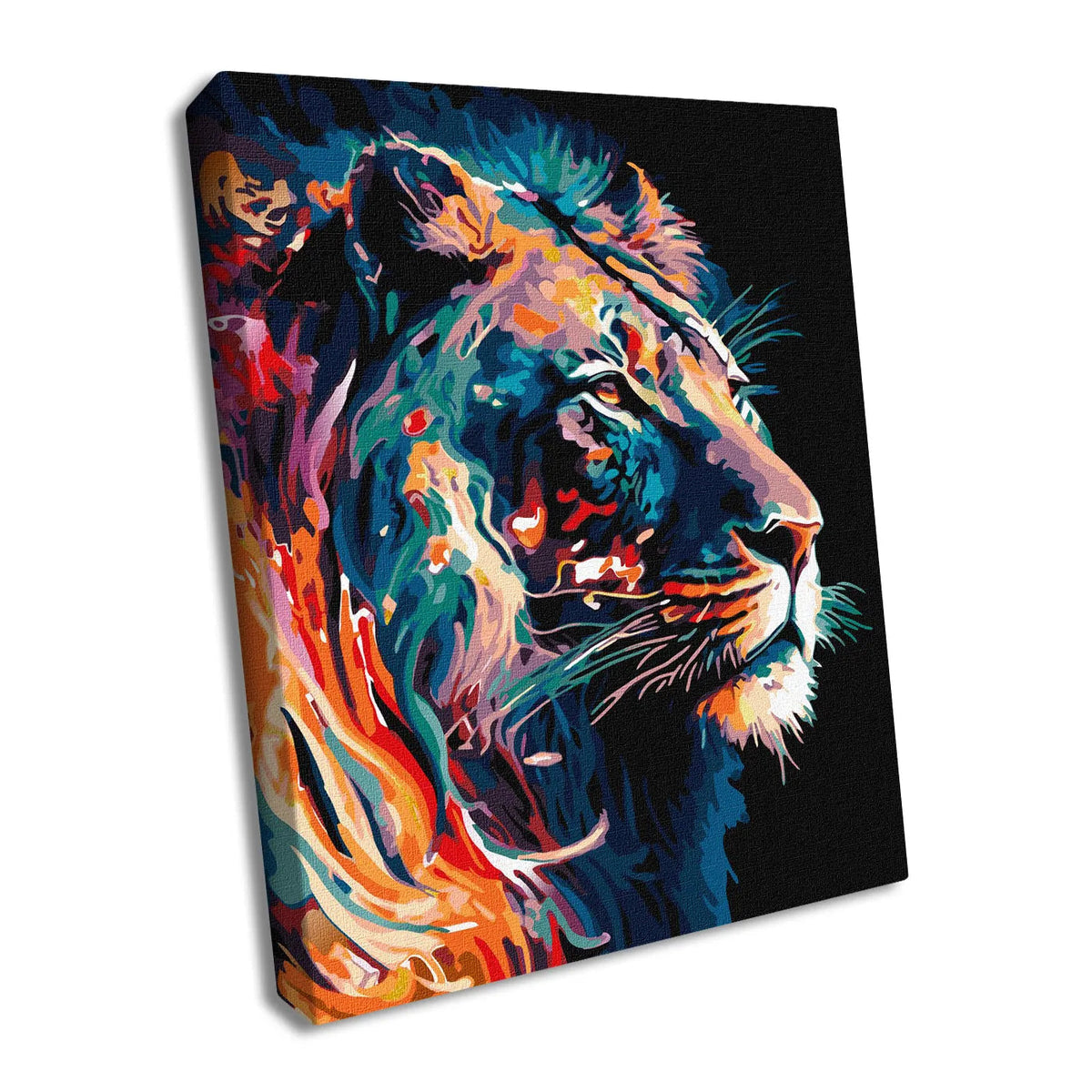 Graceful Lion with Extra Metallic Paints Painting by Numbers Kit