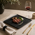 GOSEUNG Sculpted Square Ceramic Dinner Plate – 9” & 12”