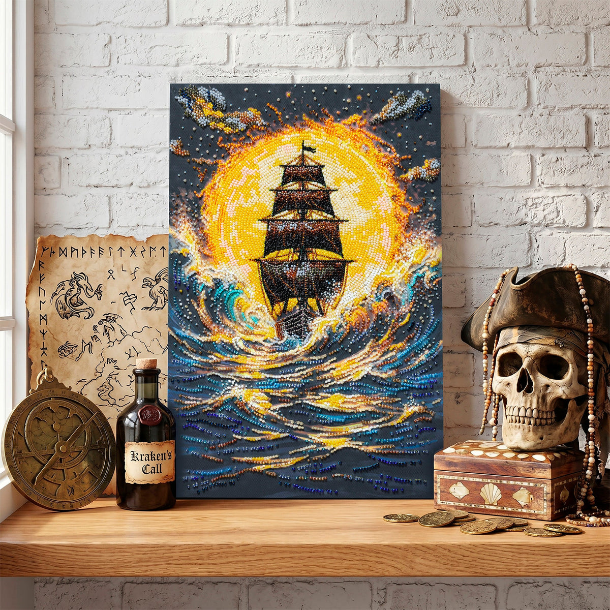 Under a Blazing Sun Bead Embroidery Kit – Maritime Scene