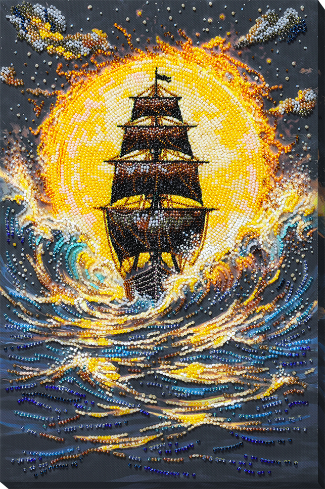 Under a Blazing Sun Bead Embroidery Kit – Maritime Scene