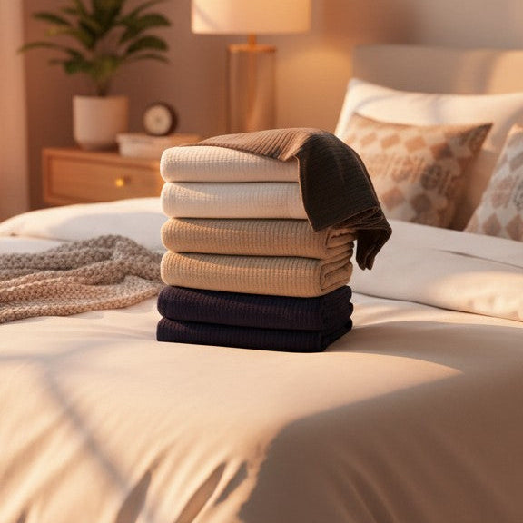 Grid Pattern Fleece Blankets