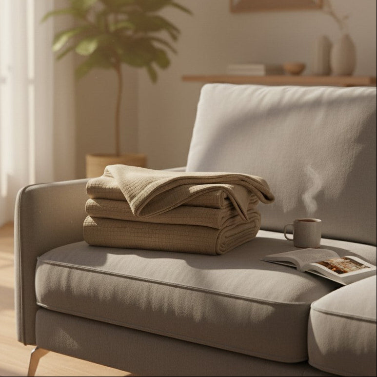 Grid Pattern Fleece Blankets