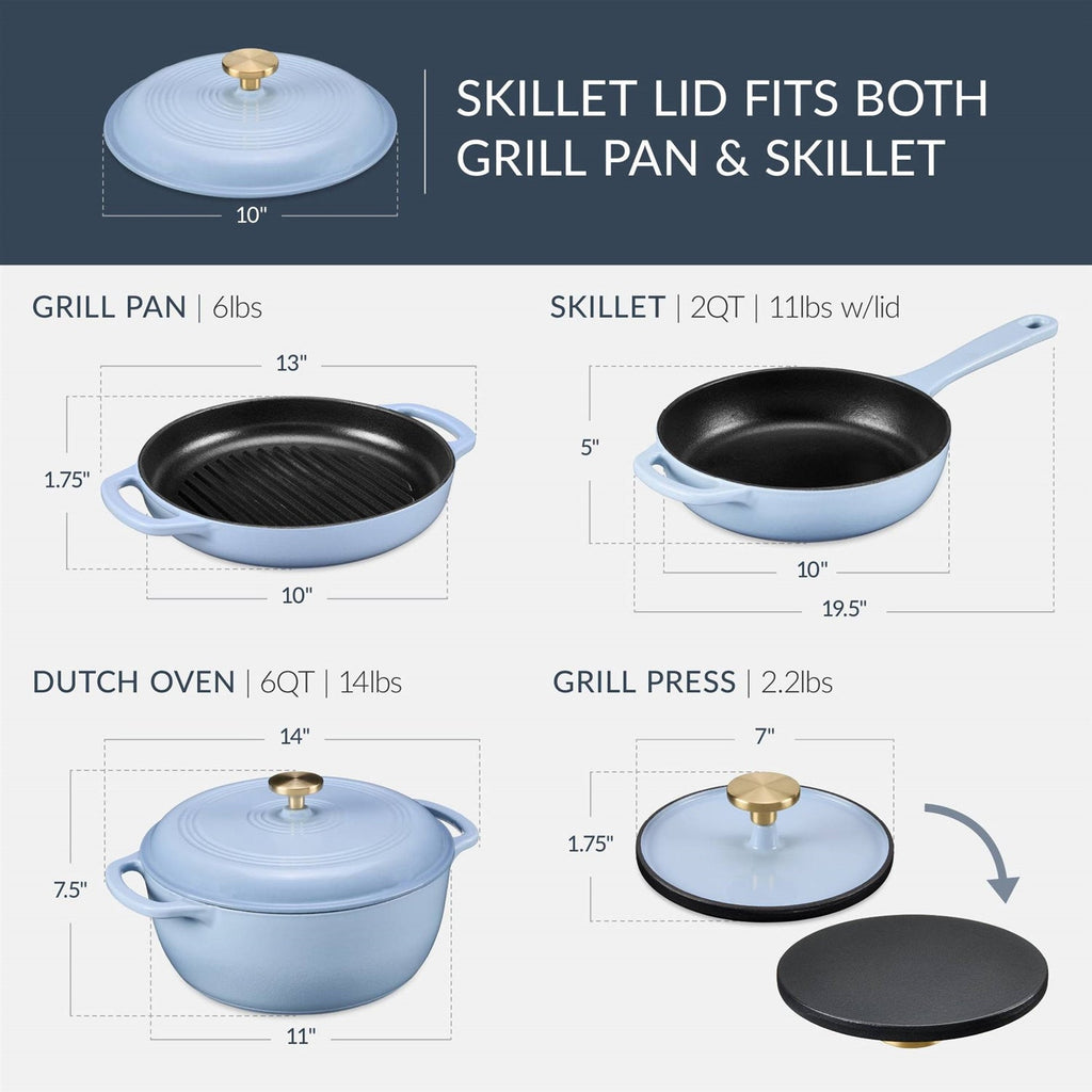 6-Piece Cast Iron Cookware Set
