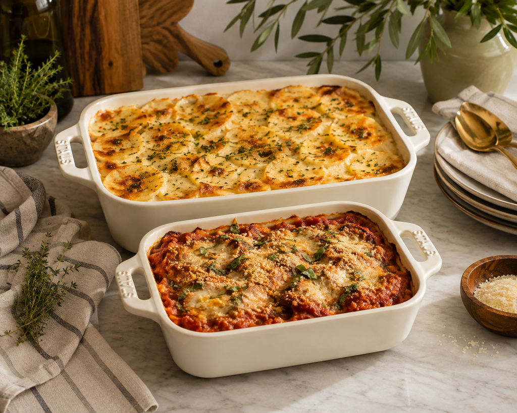 Staub Ivory Stoneware Baking Dish Set