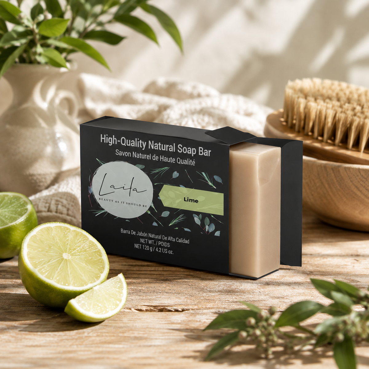 Natural Lime Goat Milk Botanical Bar Soap