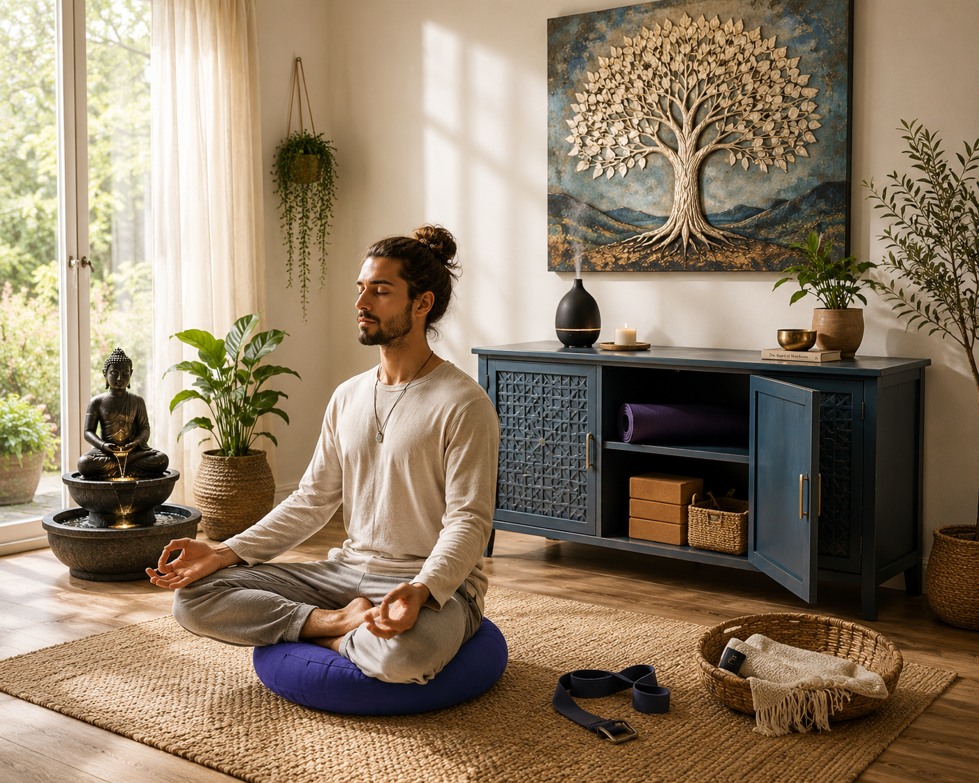OMSutra Round Meditation Zafu