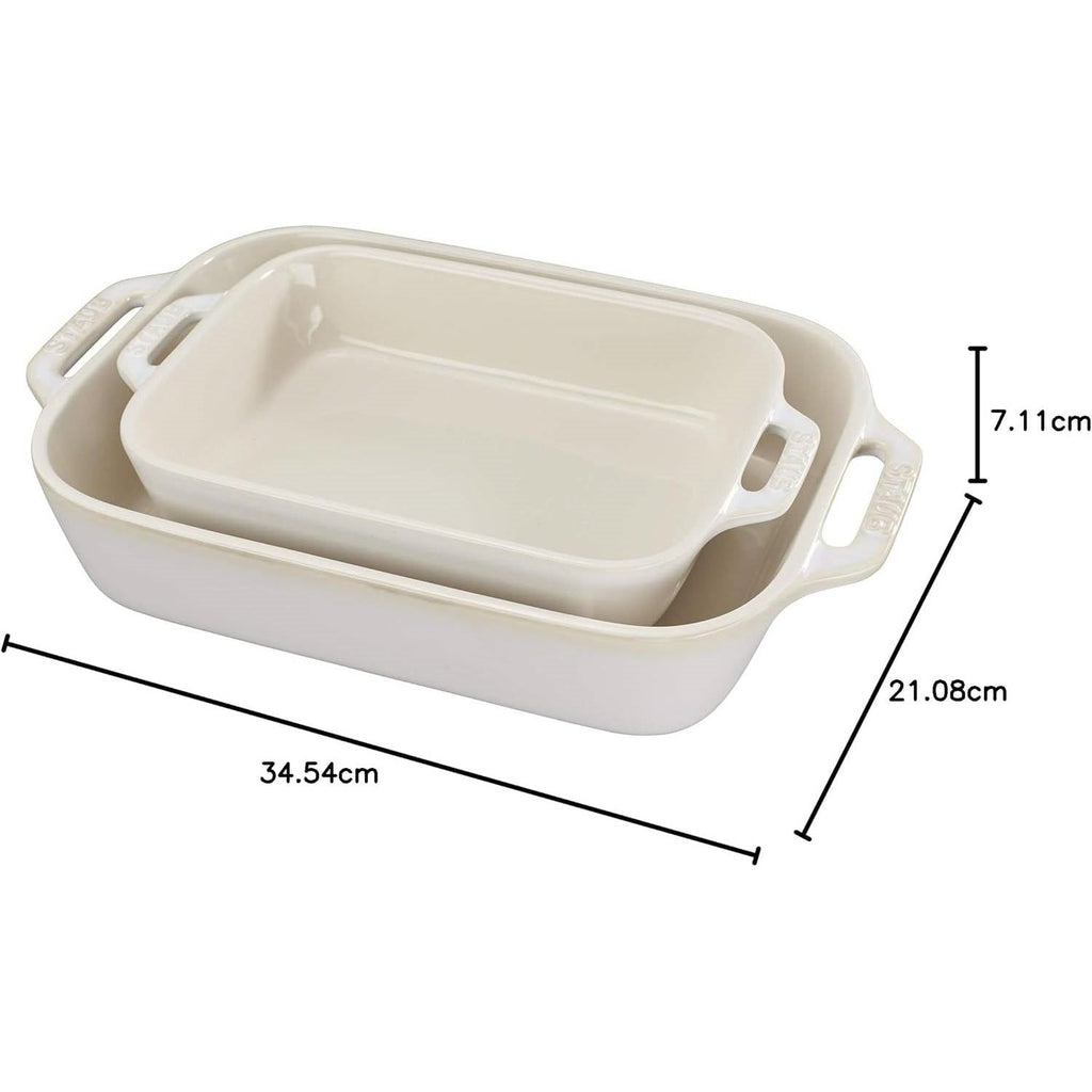 Staub Ivory Stoneware Baking Dish Set