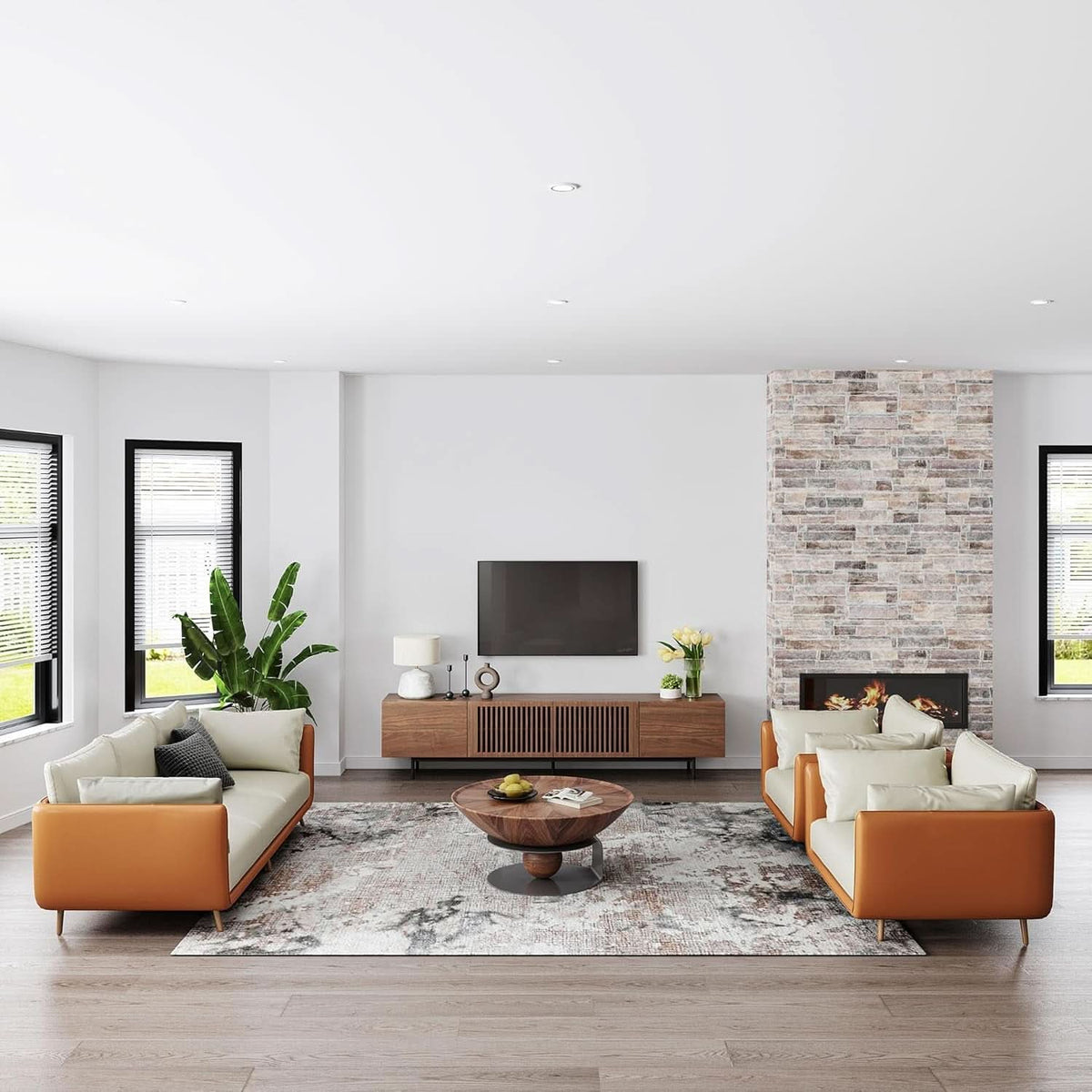 Solid Wood Walnut Media Console